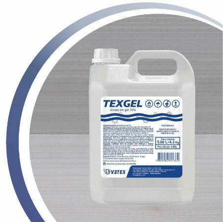 Imagem de ALCOOL GEL 70% TEXGEL 5L 