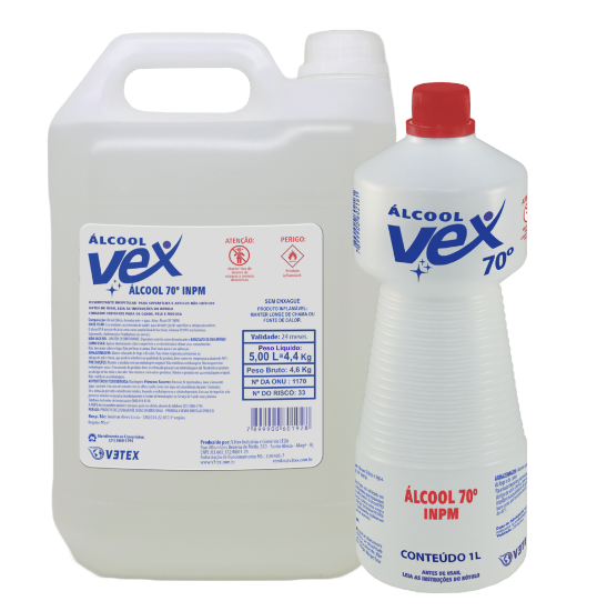 Imagem de ALCOOL LIQUIDO 70% VEX 1L 