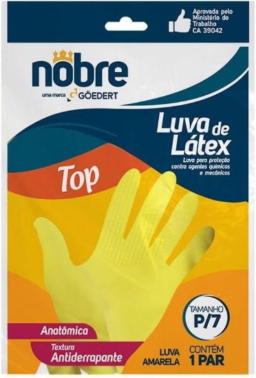 Imagem de LUVA LATEX NOBRE AMARELA TOP P