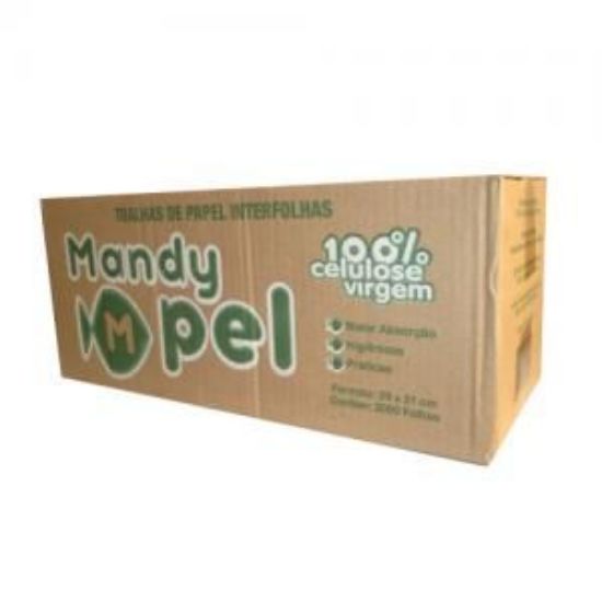Imagem de PAPEL TOALHA INTERFOLHA 100% CELULOSE MANDYPEL