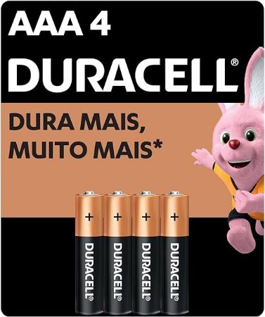 Imagem de PILHA ALCALINA AAA DURACELL C/4