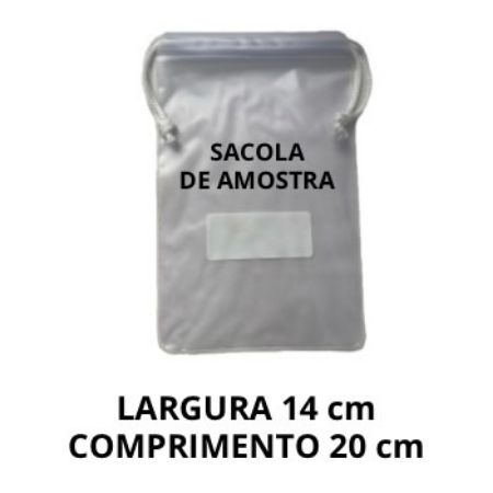 Imagem de SACOLA AMOSTRA DE SOLO TARJA P/IMPRESSÃO 14X20 CM