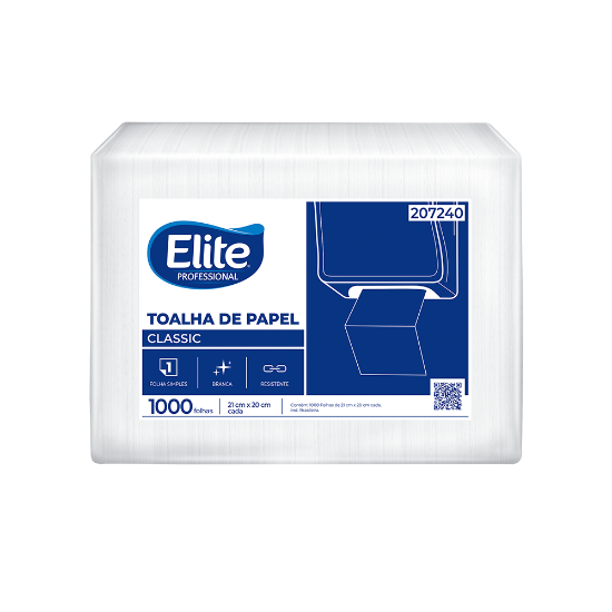 Imagem de Papel Toalha Interfolhado Elite Classic Folha Simples