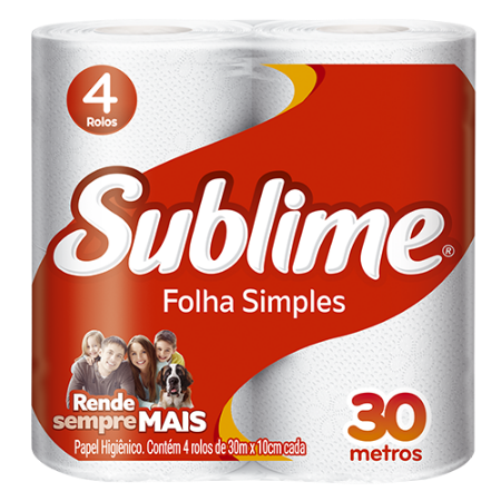 Imagem de Papel Higiênico Sublime Folha Simples