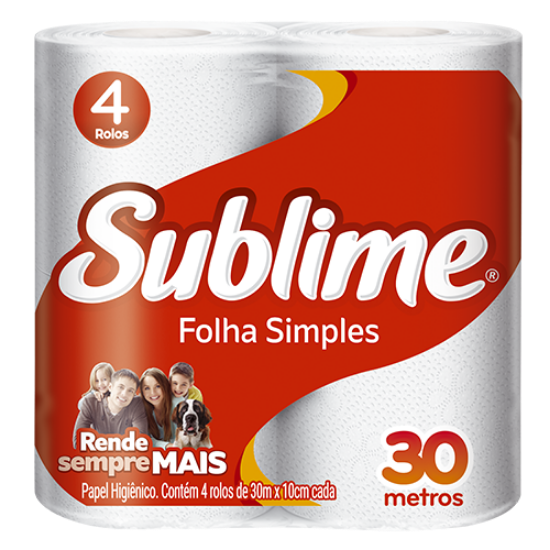 Imagem de Papel Higiênico Sublime Folha Simples