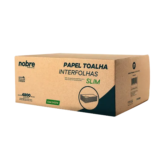 Imagem de PAPEL TOALHA INTERFOLHAS SLIM 20X23 100% CELULOSE - CX 4800 FOLHAS
