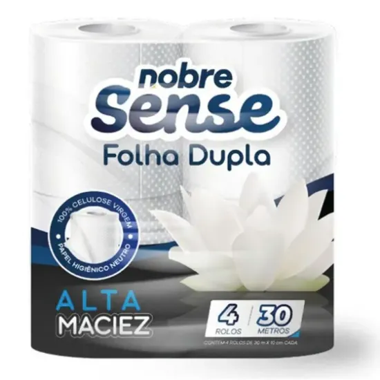 Imagem de PAPEL HIGIÊNICO 4 ROLOS X 30 M FOLHA DUPLA - SENSE