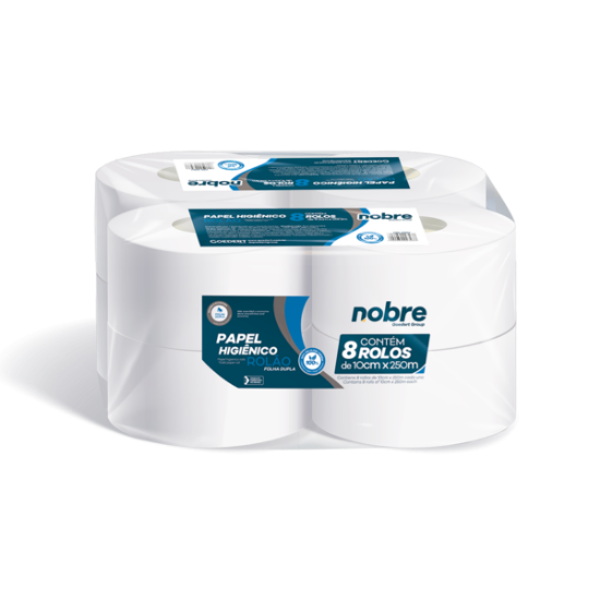 Imagem de PAPEL HIGIÊNICO ROLO 10 CM X 250 M - FARDO COM 8 ROLOS FOLHA DUPLA