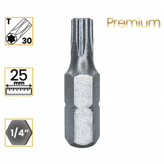 Imagem de BITS TORX PREMIUM T30 - Enc. 1/4" x 25mm