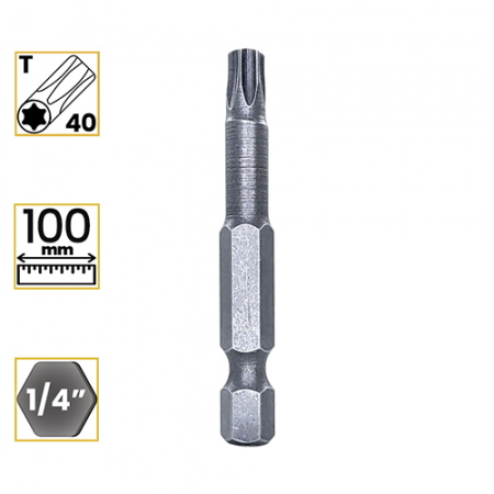 Imagem de PONTA TORX T40 - Enc. 1/4" x 100mm [C/10]