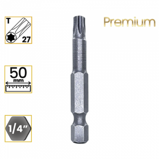 Imagem de PONTA TORX PREMIUM T27 - Enc. 1/4" x 50mm