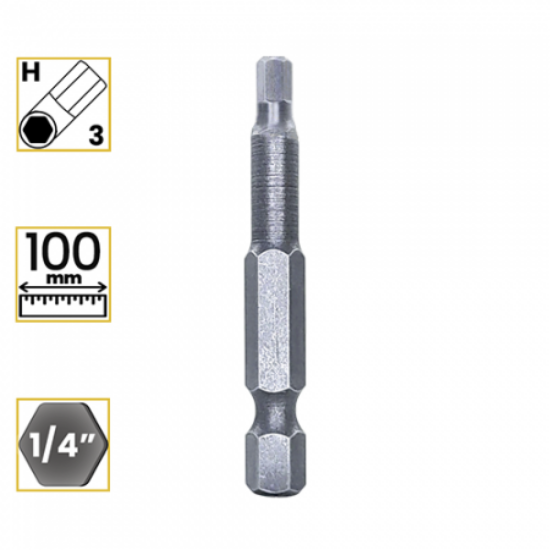 Imagem de PONTA ALLEN 3mm - Enc. 1/4" x 100mm [C/10]