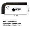 Imagem de CHAVE ALLEN "L" - 1/16" x 50mm