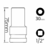 Imagem de SOQ SEXT MANUAL LONGO 30mm - Enc. 1/2" x 75mm