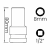 Imagem de SOQ EST MANUAL LONGO 8mm - Enc. 1/2" x 75mm