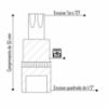 Imagem de SOQ TORX MANUAL CURTO T27 - Enc. 1/2" x 55mm
