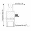 Imagem de SOQ TORX MANUAL CURTO T40 - Enc. 1/2" x 55mm