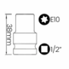 Imagem de SOQ TORX FÊMEA MANUAL CURTO E10 - Enc. 1/2" x 38mm