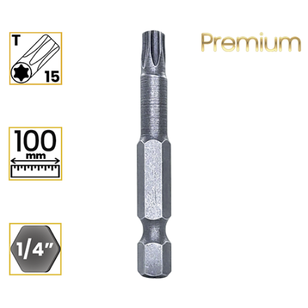 Imagem de PONTA TORX PREMIUM T15 - Enc. 1/4" x 100mm