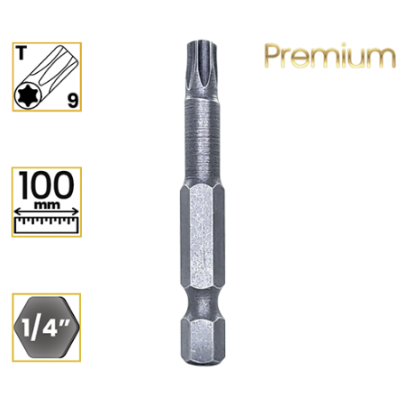 Imagem de PONTA TORX PREMIUM T9 - Enc. 1/4" x 100mm