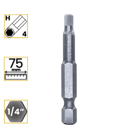 Imagem de PONTA ALLEN 4mm - Enc. 1/4" x 75mm [C/10]