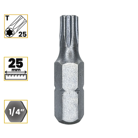 Imagem de BITS TORX T25 - Enc. 1/4" x 25mm [C/10]
